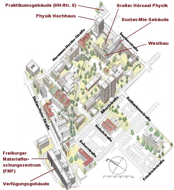 Lageplan des Institutsviertel